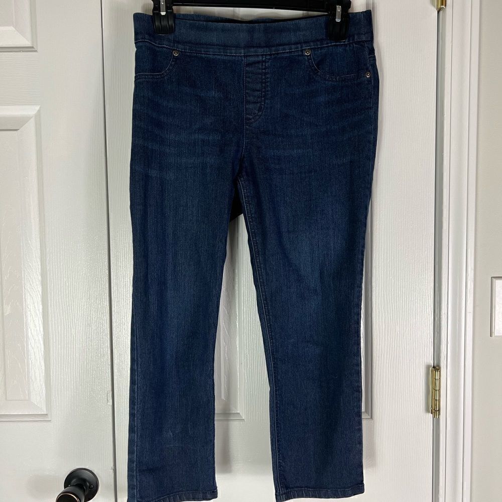 Chicos Platinum Denim Womens Jeans Size 1